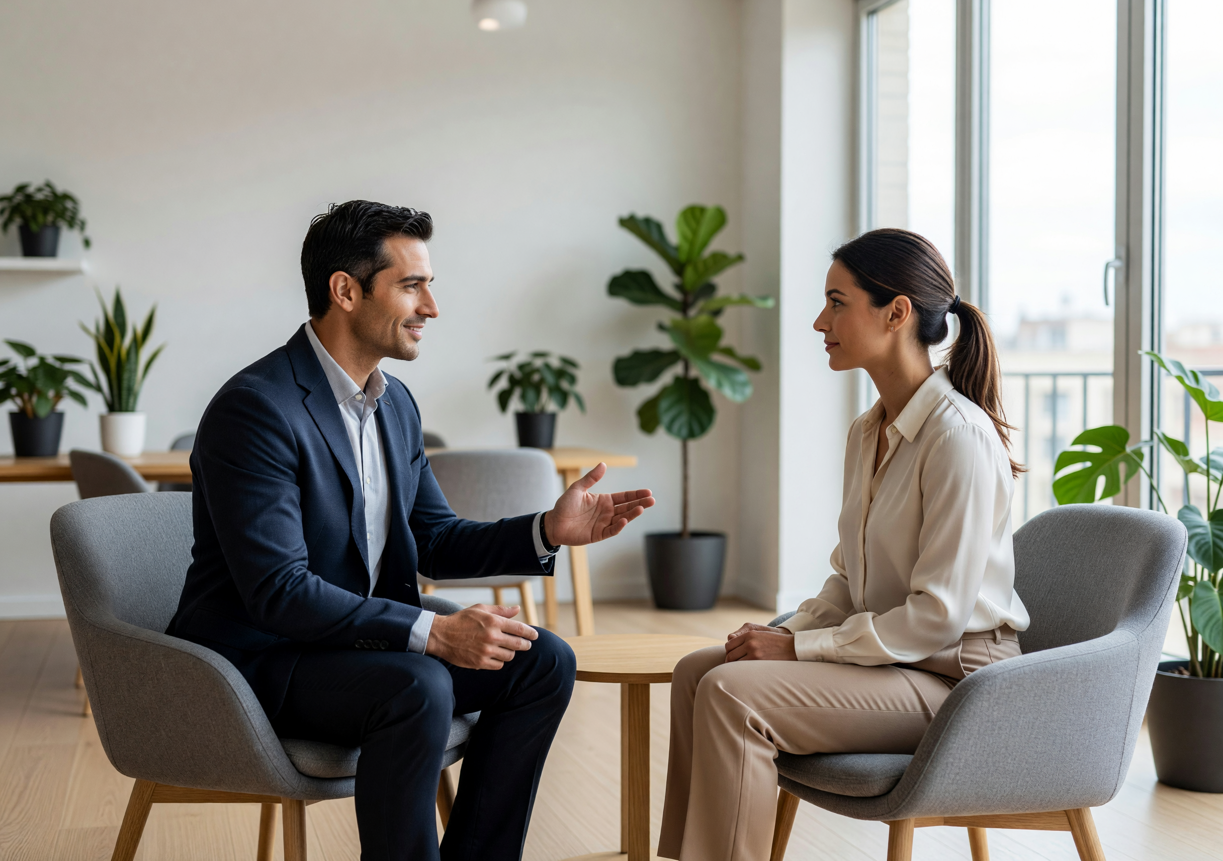 Sesión de coaching individual con feedback constructivo