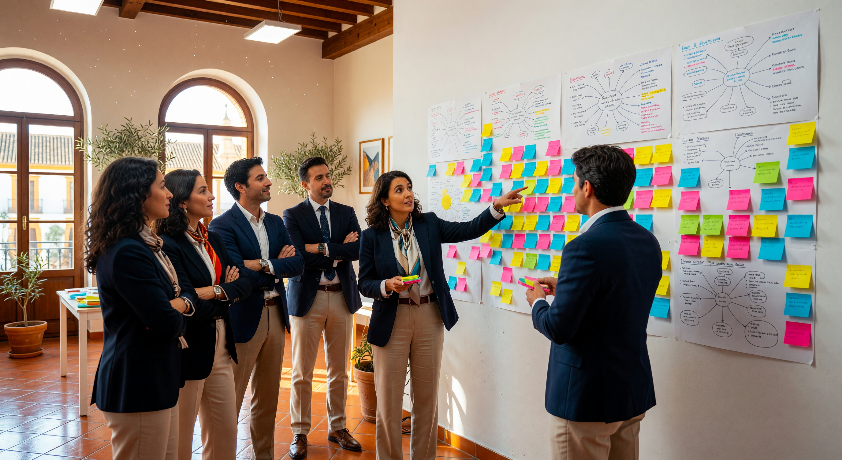Actividad colaborativa y creativa en coaching grupal